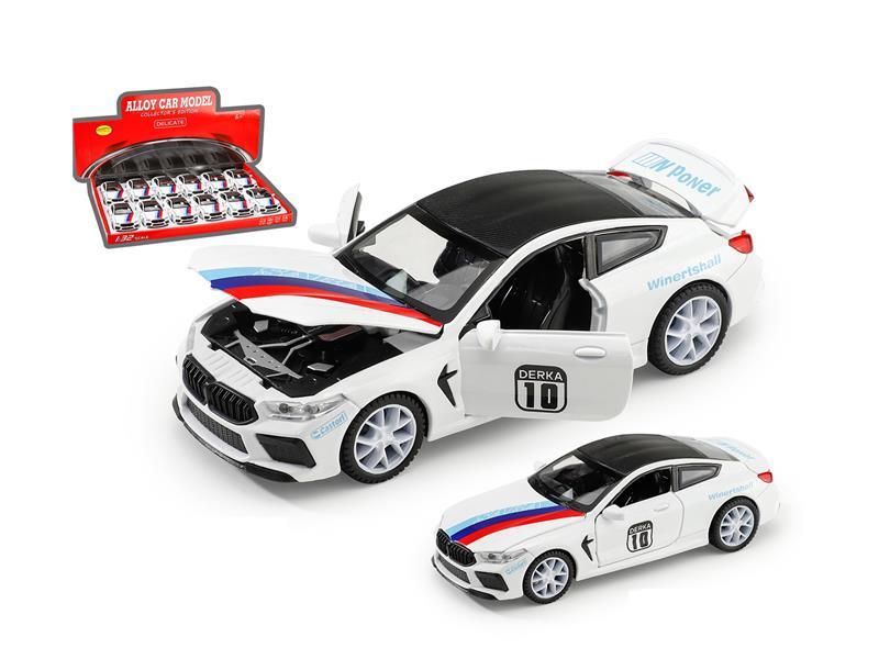 12PCS 1:32 METAL PULLBACK CAR WITH LIGHT AND SOUND